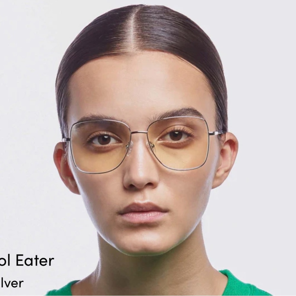 The Book Club Lol Eater Square Silver Reader Glasses +2.50